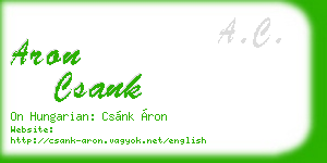 aron csank business card
