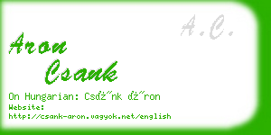 aron csank business card